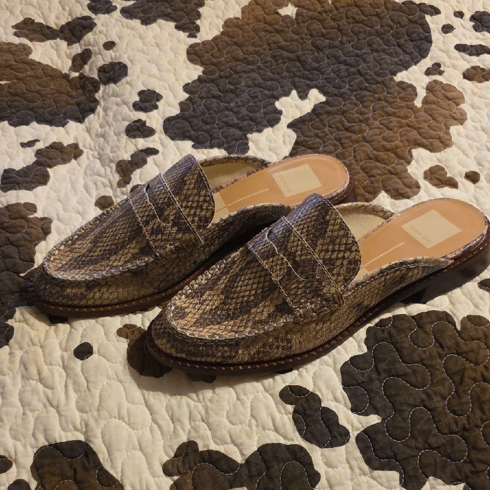 Women's DOLCE VITA Snake-Print Slip-On Mules - Picture 3 of 5